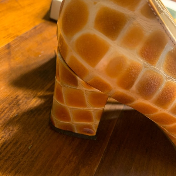 💝 Golden croco Vintage Pavane golden orange crocodile style heels in the 1980s - Picture 12 of 15